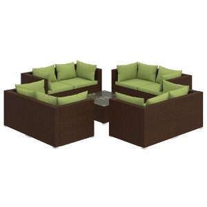 vidaXL Garden Lounge Set Brown - 1 of 4