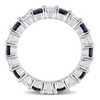 EVERLY JEWELRY | Sterling Silver 3 1/2 CT TGW Created Blue Sapphire and Created White Sapphire Full Eternity Band - 4 of 4