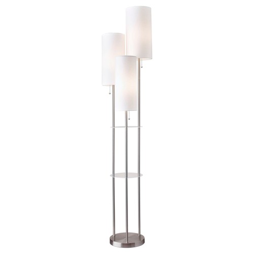 Adesso Trio Floor Lamp Silver (Lamp Only)