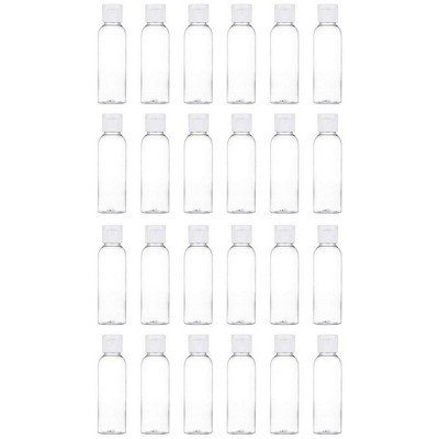 Genie Crafts 24 Pack Travel Containers Empty Bottles with Flip Cap, Toiletry Containers for Cosmetic Shampoo, Lotion, Toner, 2 OZ