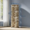 Jojoka 4-Tier Rotating Bookshelf Tower – 360° Spinning Corner Bookcase, Space-Saving Vertical Storage Rack - 3 of 4