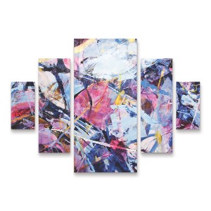 Trademark Fine Art- Kati Bujna Icy Winter Leaves 4  Panel Set Art - 1 of 3