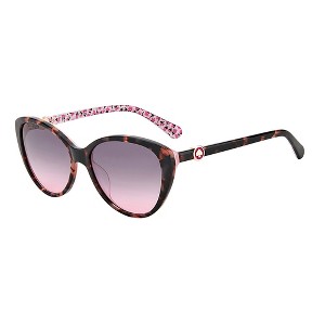 Kate Spade KS Visalia/G/S HT8_FF Womens Butterfly Polarized Sunglasses Pink Havana 55mm - 1 of 3