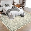 Fulvari Runner Vintage Boho Floral Style Non-Slip Low Pile Washable Rugs for Entryway Kitchen Living Room Front Door Carpet Pink Camel - 4 of 4