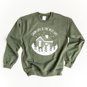 Simply Sage Market Women's Cabin Life Is The Best Life Gildan Sweatshirt - 1 of 2