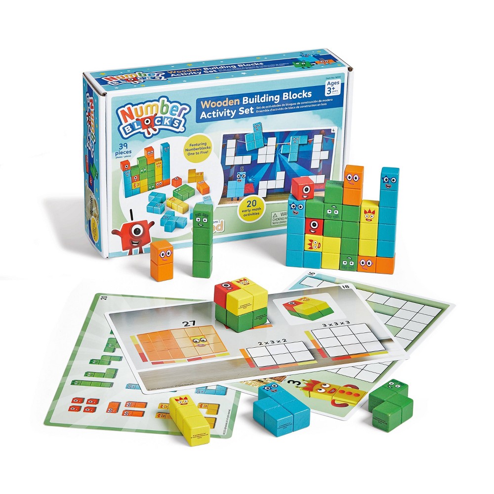 Photos - Doll Hand2Mind Numberblocks Wooden Building Blocks Activity Set: Math & Counting Kit for Preschool to 1st Grade