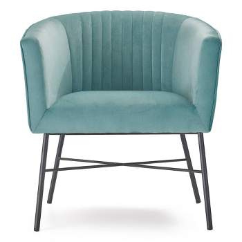 Leone Tufted Accent Chair Teal - Adore Decor