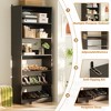 Aheaplus 6-Tier Shoe Rack Tower, 80'' Floor Standing Wooden Shoe Organizer - 2 of 4
