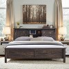 SinCiDo Farmhouse Full Size Bed Frame w/Storage Bookcase Headboard & Charging Station, Wood Platform Bed w/Wood Slat Support - 2 of 4