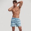 Anna-Kaci Swim Men's Abstract Print Swim Trunks with Quick-Dry Fabric and Adjustable Drawstring Waistband - 2 of 4