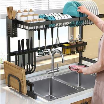 Organnice Multifunctional Aluminum Over the Sink Dish Rack