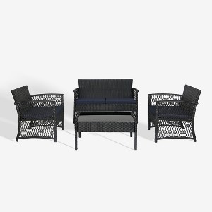 WestinTrends  4-Piece Outdoor Patio Conversation Set - 1 of 4