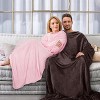 Tirrinia Adult Wearable Fleece Blanket with Sleeves, Soft Cozy TV Blanket, Sunggle Blanket Gift for Women Men - 4 of 4