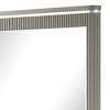 Royal Hampton Dresser Mirror, 38 Inch Light Gray Wood, Reeded Design, Silver Accents - 3 of 4