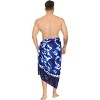 HAPPY BAY Men's Sarong Bath Swim Pareo Wrap One Size Royal Stripe - 4 of 4