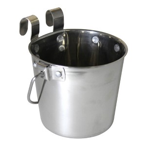 Stainless Steel Pail, Flat Sided Hook-On with Rivets - 1 of 3