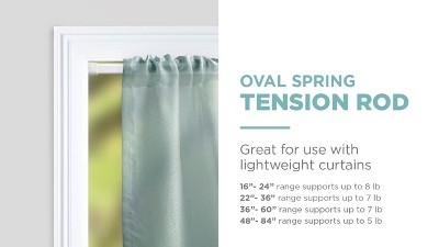 Oval Spring Tension Curtain Rod White - Room Essentials™ : Target