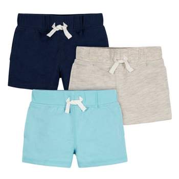 Gerber Baby and Toddler Boys' Pull-On Knit Shorts- 3-Pack
