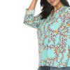 White Mark Plus Size Paisley Button Front Tunic Top - 4 of 4