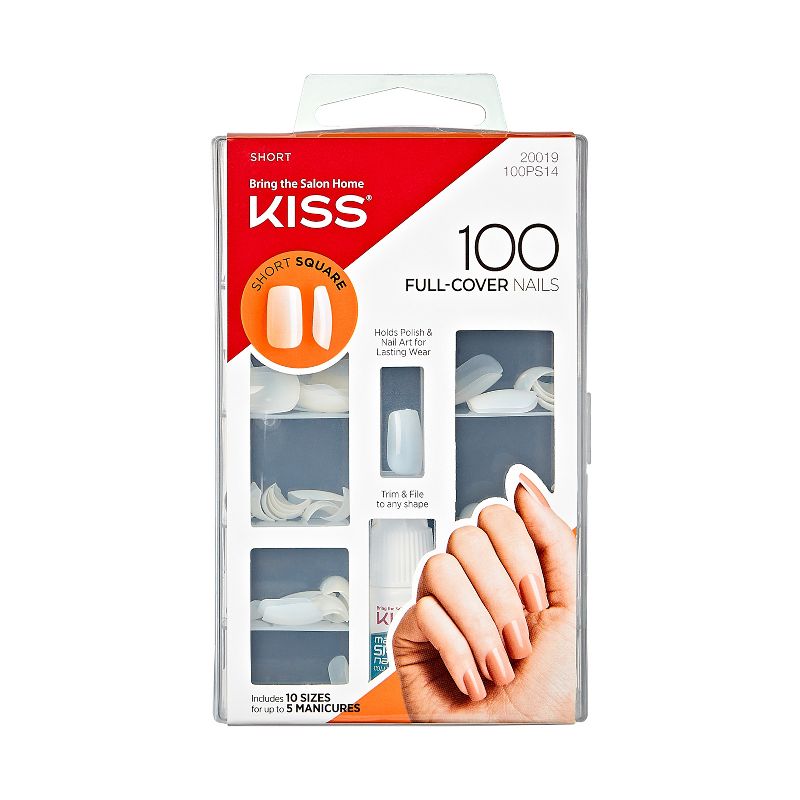 Kiss Nails Full Cover Fake Nails - Short Square - 100ct, 3 of 12