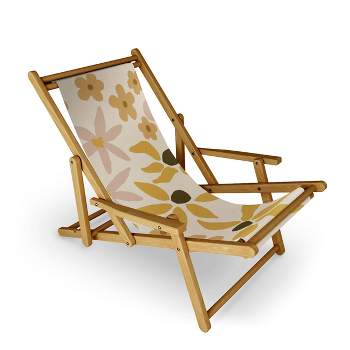 Urban Wild Studio Black Coffee Morning Folding Lounge Chair Tan - Deny Designs