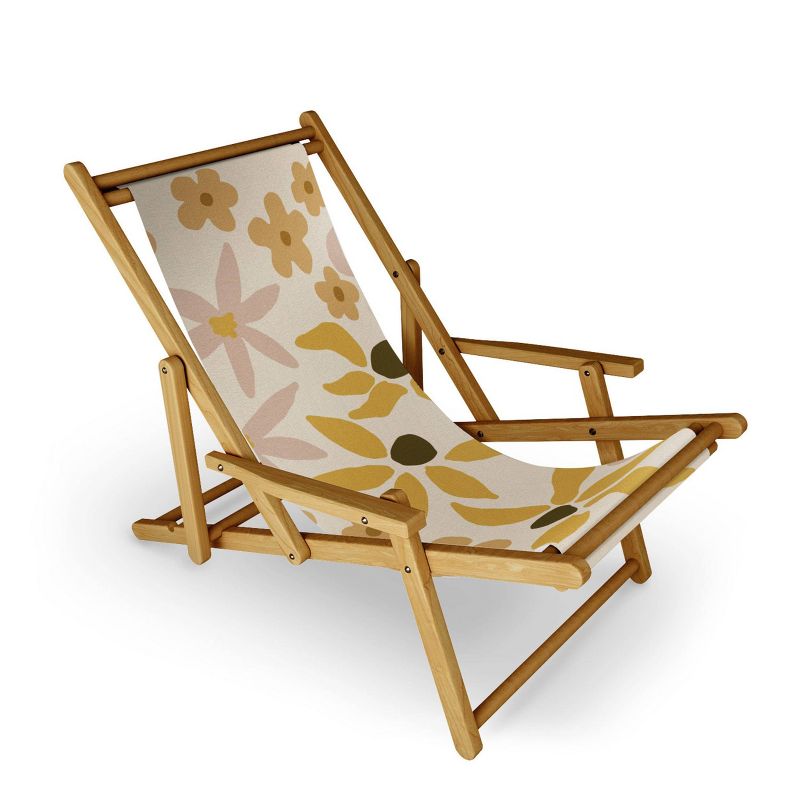 Urban Wild Studio Black Coffee Morning Folding Lounge Chair - UV-Resistant, Water-Resistant, Hardwood Frame, Polyester Seat - Deny Designs, 1 of 5