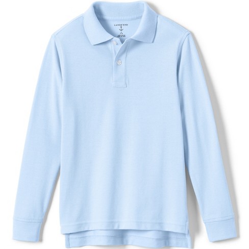 Lands' End School Uniform Kids Long Sleeve Mesh Polo Shirt - image 1 of 2