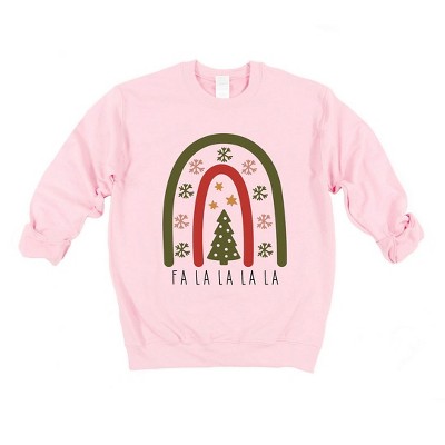 Simply Sage Market Women's Graphic Sweatshirt Boho Fa La La Rainbow