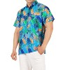 LA LEELA Men's Hawaiian Short Sleeve Button Down Shirt Mens Casual Shirts Holiday Tropical Beach Summer Party Shirts for Men Funny - 4 of 4