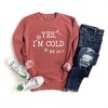 Simply Sage Market Women's  Garment Dyed Graphic Sweatshirt Yes I'm Cold - 3 of 4