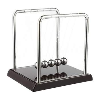 Juvale Newton's Cradle Balance Pendulum, Pendulum Balls Physics Learning Desk Toy for Home and Office, 7x6x7 in