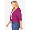Woman Within Plus Size Rib Trim Cardigan Shrug - 4 of 4