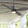 52" Minka Aire Industrial Indoor Outdoor Ceiling Fan with LED Light Remote Control Smoked Iron Opal Glass Wet Rated for Patio Barn - 2 of 4