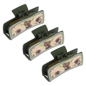 Unique Bargains Women's Highland Cattle Hair Clips 3 Pcs - 1 of 4