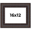 PosterPalooza | 3.5" Wide Ornate Brown Picture Frame - UV Acrylic, Backing Board, Hanging Hardware Included - 2 of 4