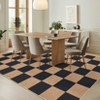 Washable Modern Living Room Rugs, Gingham Check Non Slip Bedroom Carpet, Geometric Checkered Indoor Floor Rugs for Dining Room - 4 of 4