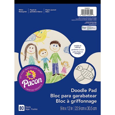 Pacon Art Street White Doodle Pad 9" x 12" PAC104609