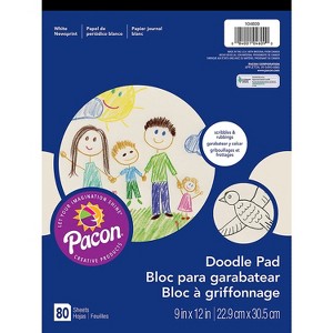 Pacon Art Street White Doodle Pad 9" x 12" PAC104609 - 1 of 1