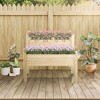 Outsunny 34"x34"x28" Raised Garden Bed 2-Tier Wooden Planter Box for Backyard, Patio to Grow Vegetables, Herbs, and Flowers - 2 of 4