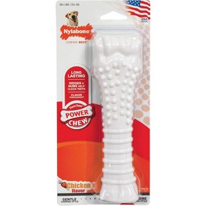 Nylabone Dura Chew Smooth Chicken Flavor White Dog Bone - Souper - 1 of 3