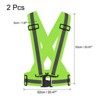 Unique Bargains Reflective Vest Adjustable High Visibility Safety Vest for Cycling Running Walking 2Pcs - 2 of 4