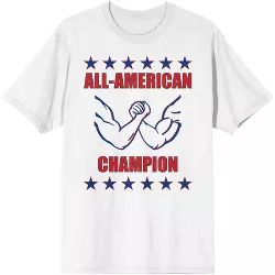 Americana All-American Champion Men’s White T-Shirt-Medium
