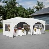 Sturdy 10'x20' Waterproof Pop Up Canopy Tent with 6 Sidewalls, Adjustable Heights, Carry Bag, Sandbags, Ropes & Stakes for Outdoor Events-Coolbibila - 2 of 4
