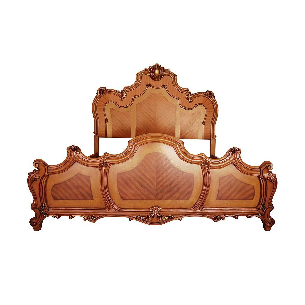 Picardy 93" King Bed Honey Oak - Acme Furniture - thumbnail 4