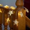 Sullivans 6 ft. Gold Lighted Star Garland  Gold Christmas Garland - 3 of 4