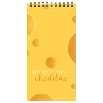 Spiral 1-Subject Notebook Daily Agenda 8.5" x 4" Wisconsin Cheese Theme - The Time Factory