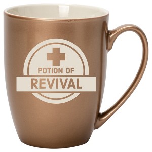 100 North Magic Potion 10 Ounce Bronze Metallic Finish, Comfortably Fits Your Hands, New Bone China Coffee Tea Cup Mug, Potion of Revival - 1 of 1