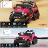 Red 12V Kids Ride On Car With Parental Remote Control Bluetooth Led Lights Music And Three Speed Modes For Toddlers Red - 3 of 4