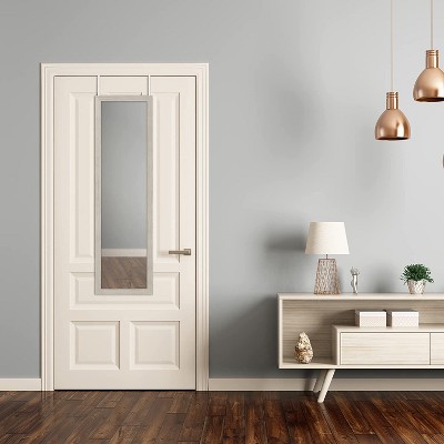 Driftwood Full Length Over-the-Door Mirror with Wood Frame