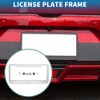 Unique Bargains Aluminium Alloy License Plate Holder Durable Mirror Polished Silver Tone - 2 of 4